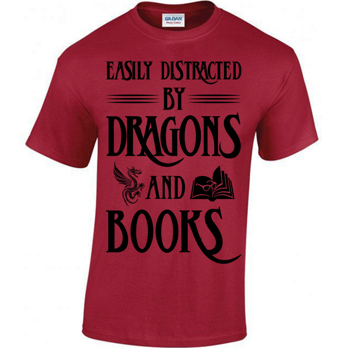 Easily Distracted By Dragons And Books T-shirt