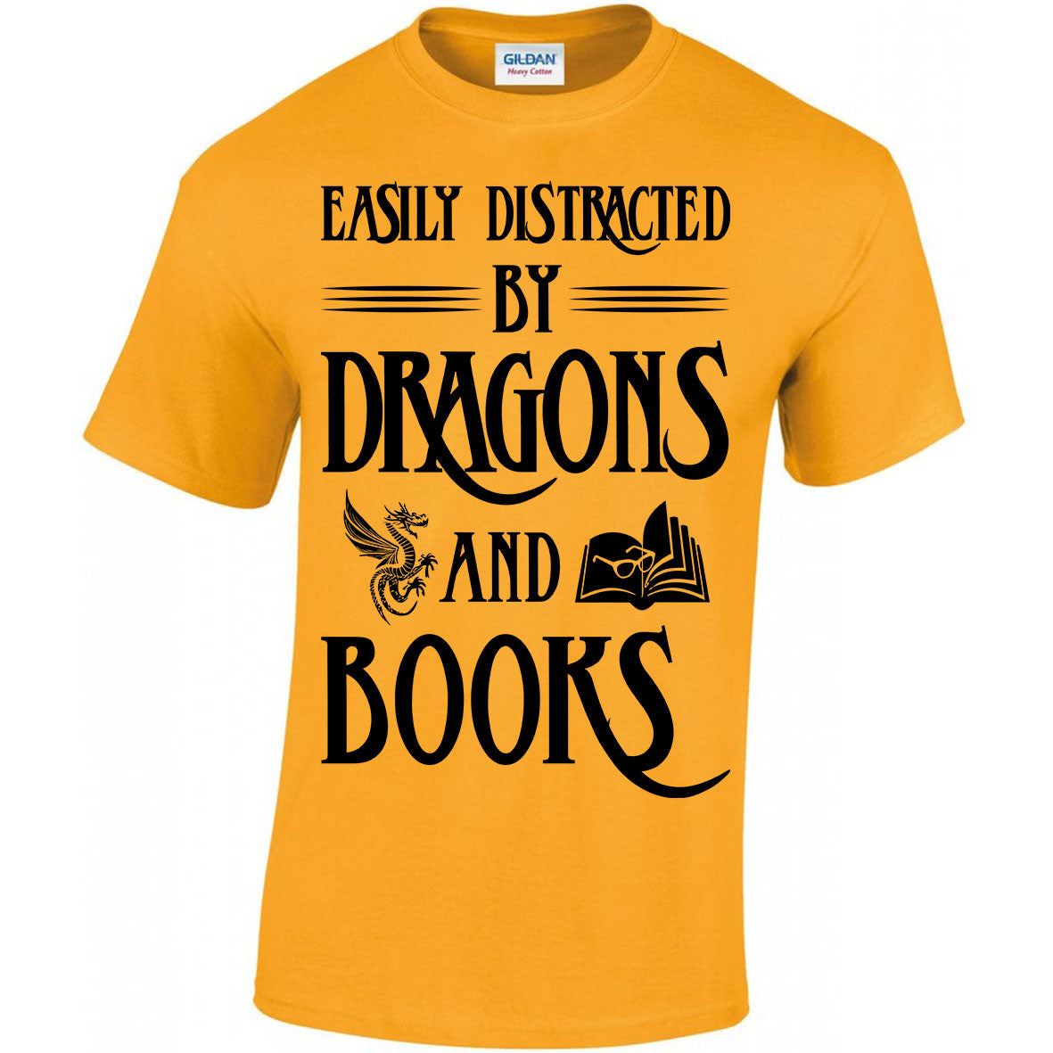 Easily Distracted By Dragons And Books T-shirt