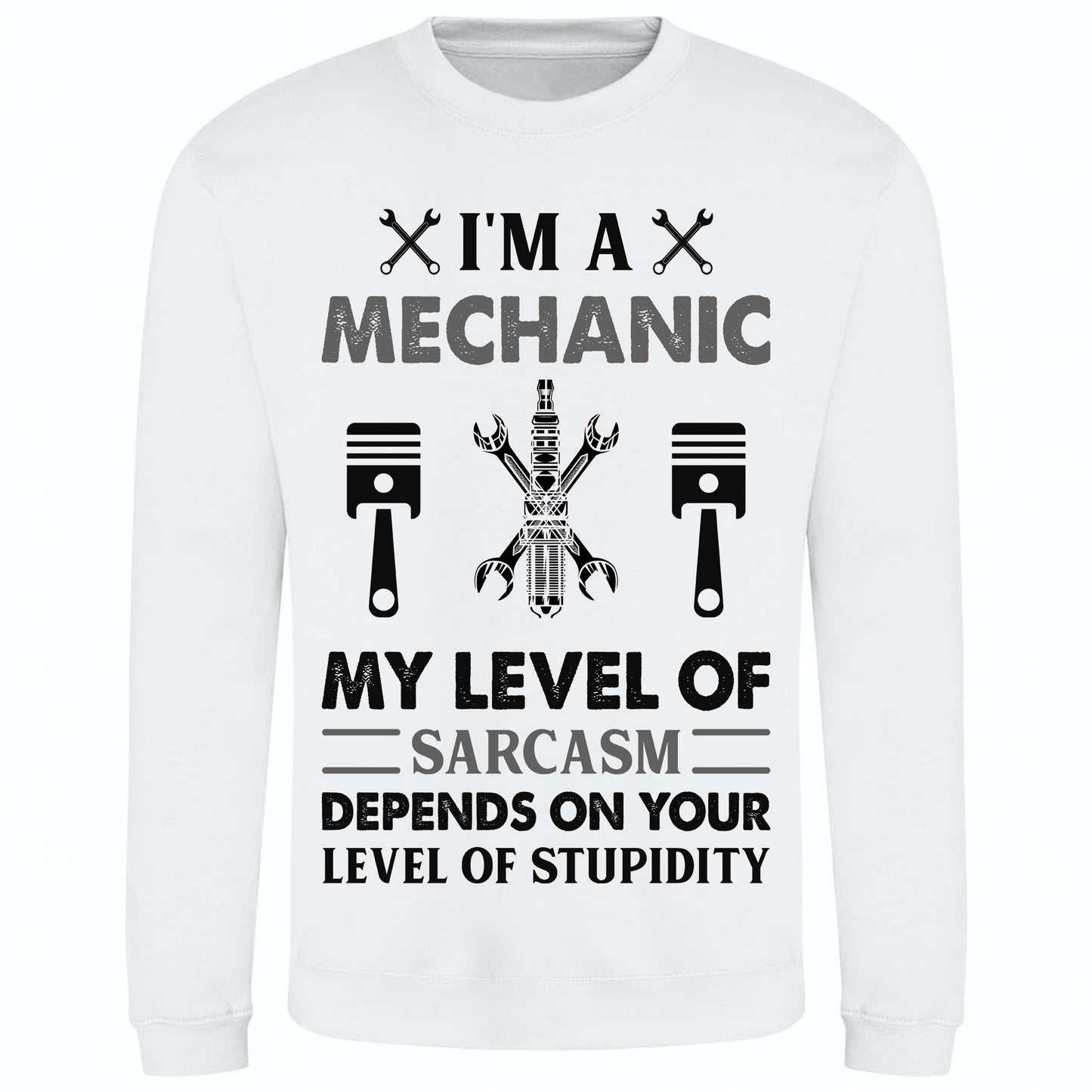 I'm A Mechanic My Level Of Sarcasm Depends On Your Level Of Stupidity - Sweatshirt