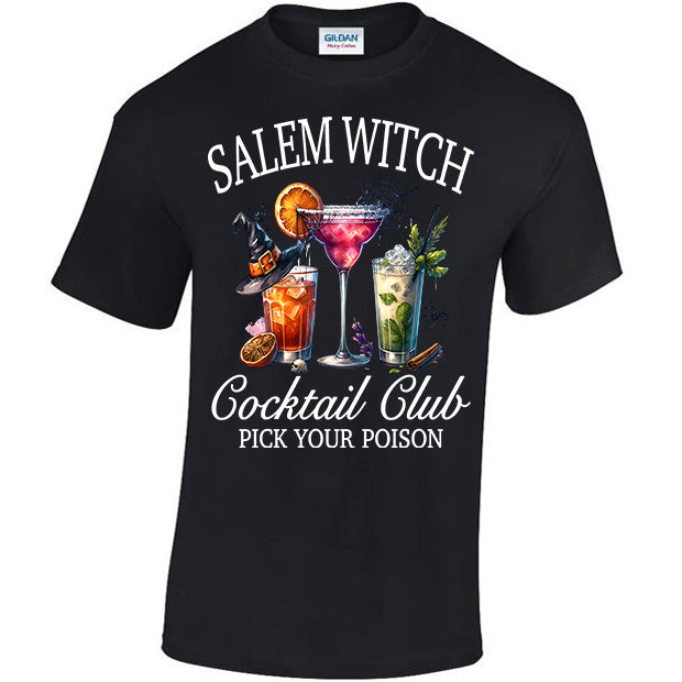 Salem Witch Cocktail Club Pick Your Poison T-shirt