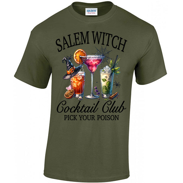 Salem Witch Cocktail Club Pick Your Poison T-shirt