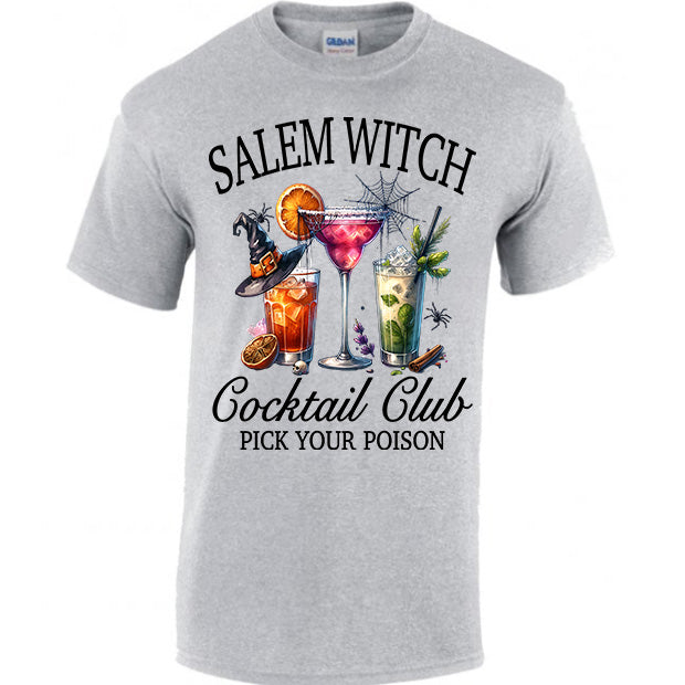 Salem Witch Cocktail Club Pick Your Poison T-shirt