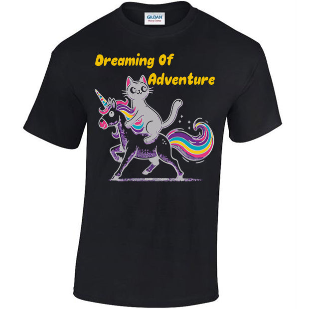 Dreaming Of Adventure with Cats and Unicorns T-shirt
