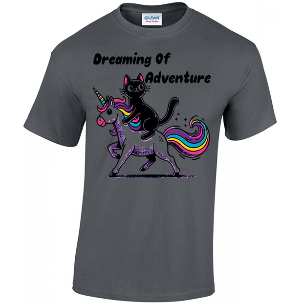 Dreaming Of Adventure with Cats and Unicorns T-shirt