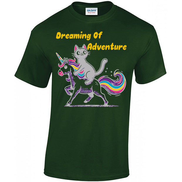 Dreaming Of Adventure with Cats and Unicorns T-shirt