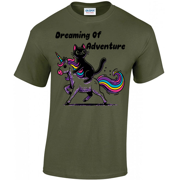 Dreaming Of Adventure with Cats and Unicorns T-shirt
