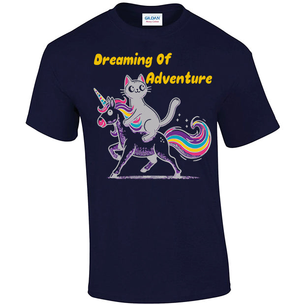 Dreaming Of Adventure with Cats and Unicorns T-shirt