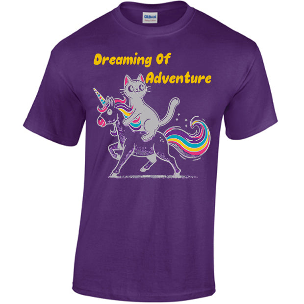 Dreaming Of Adventure with Cats and Unicorns T-shirt