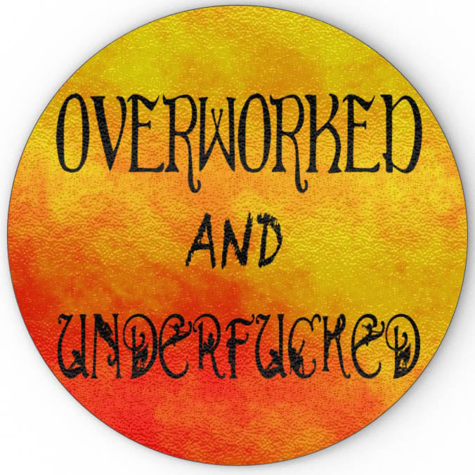 Overworked And Underfucked - Glass Chopping Board