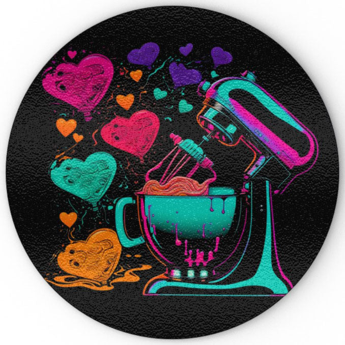 Baking With Love - Glass Chopping Board