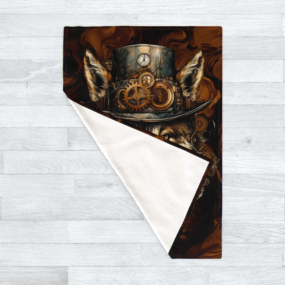 Steampunk Wolf - Polar Fleece Blanket