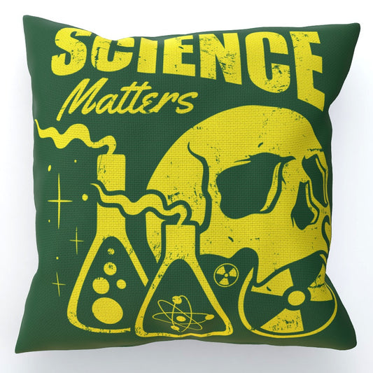 Science Matters - Green Cushion, Double-Sided
