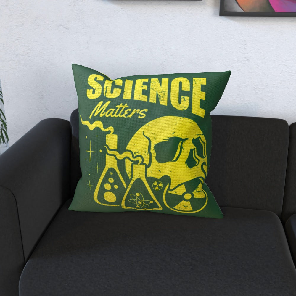 Science Matters - Green Cushion, Double-Sided