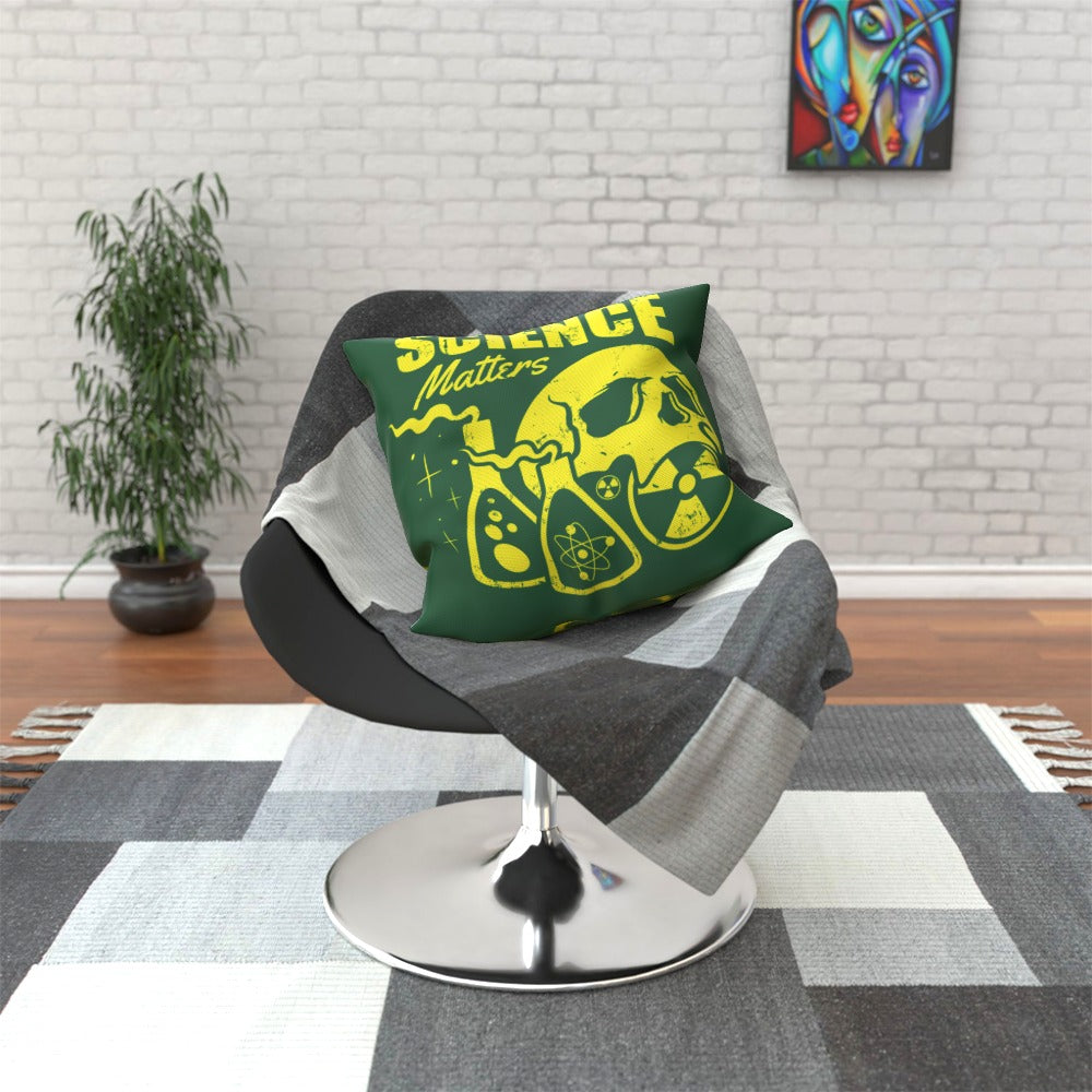 Science Matters - Green Cushion, Double-Sided