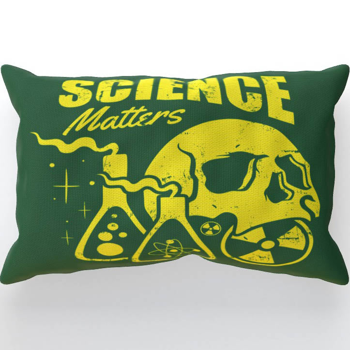 Science Matters - Green Cushion, Double-Sided