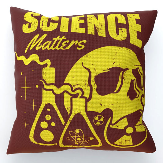 Science Matters - Red Cushion, Double-Sided