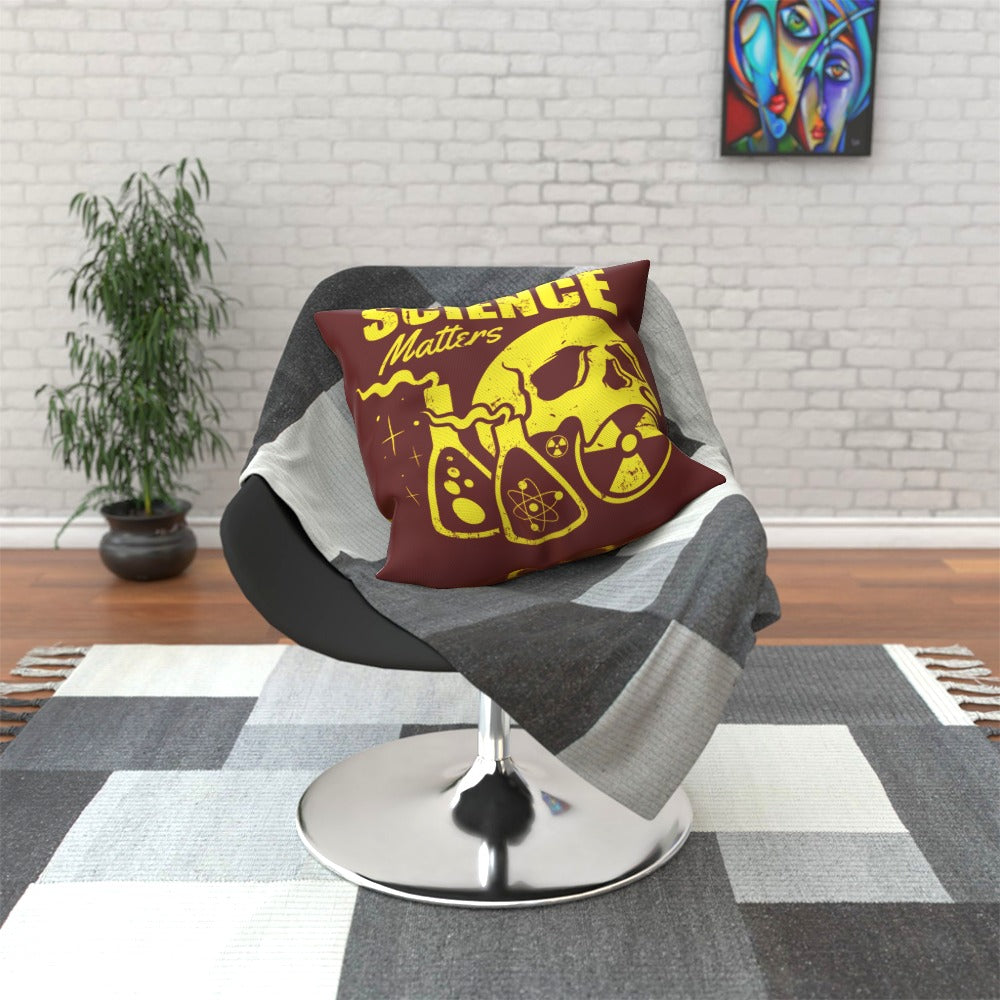 Science Matters - Red Cushion, Double-Sided