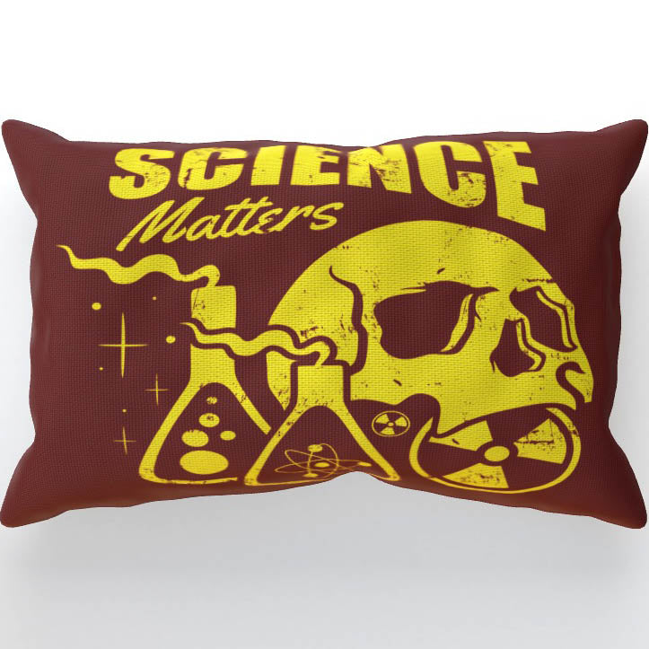 Science Matters - Red Cushion, Double-Sided