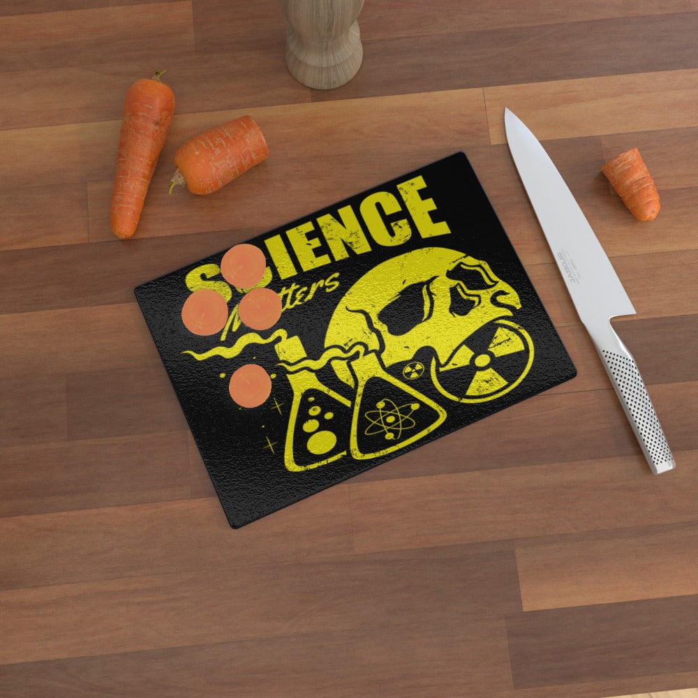 Science Matters Glass Chopping Board