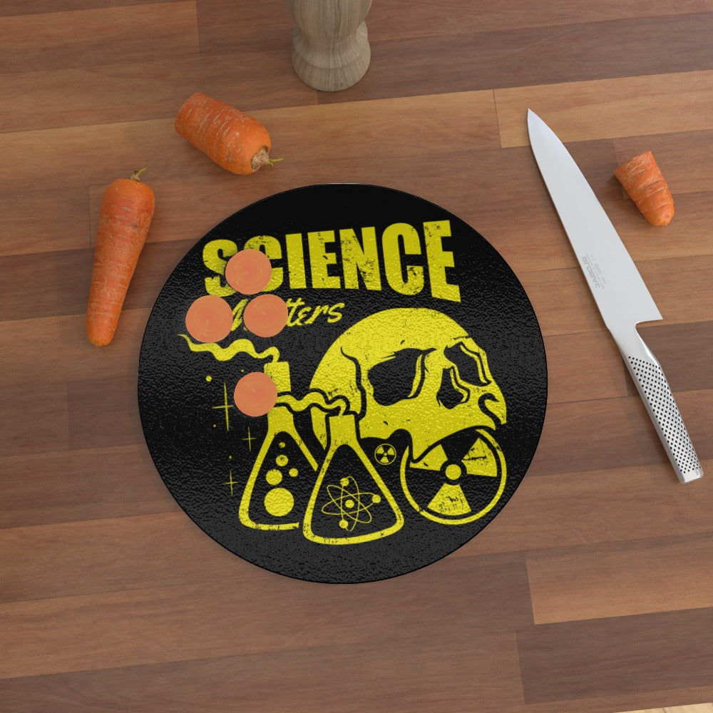Science Matters Glass Chopping Board