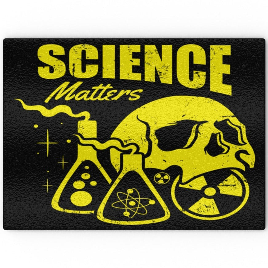 Science Matters Glass Chopping Board