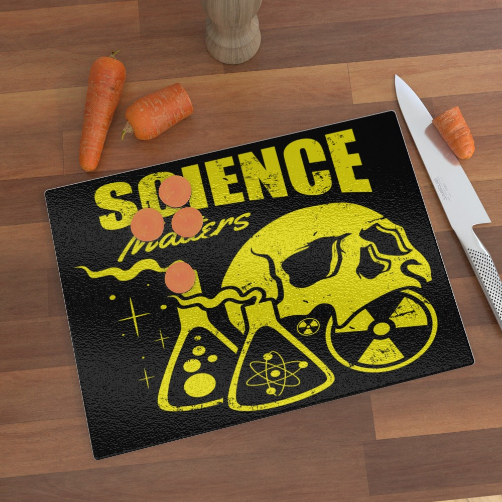Science Matters Glass Chopping Board