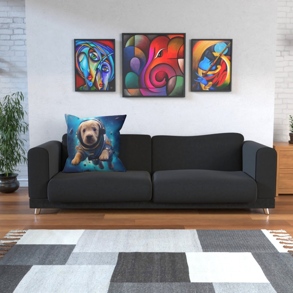 Logan's Space Puppy - Cushion, Double-Sided