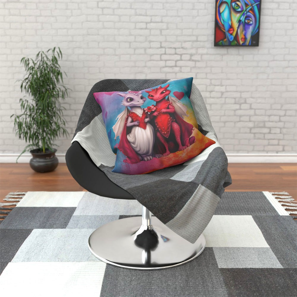 Dragons In Love - Cushion, Double-Sided