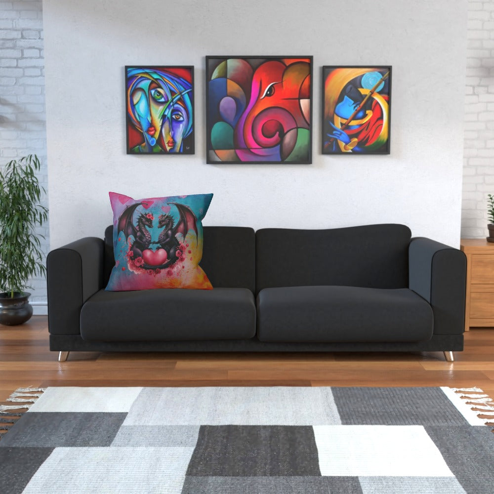 Dragons In Love III - Cushion, Double-Sided