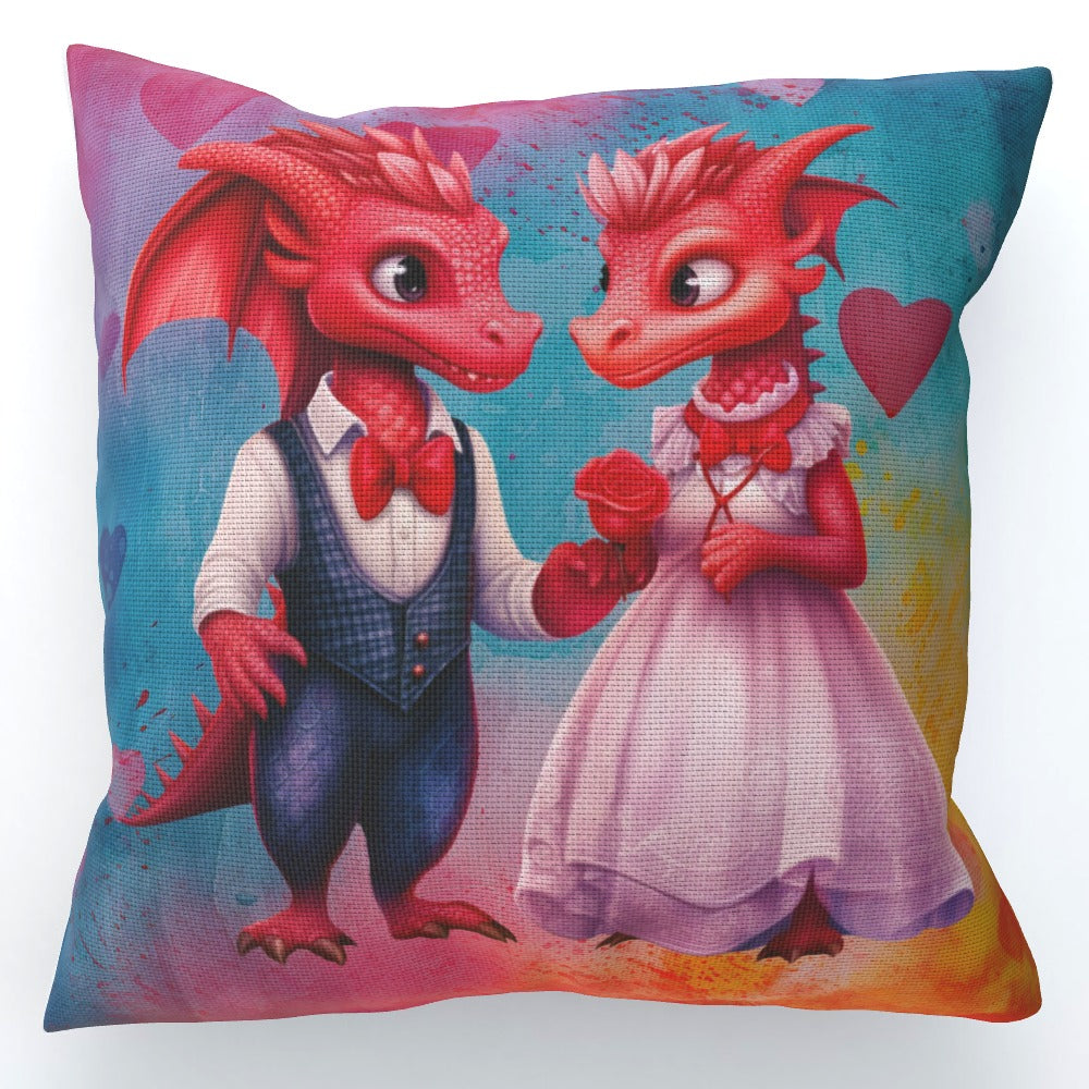 Dragons In Love VIII - Cushion, Double-Sided