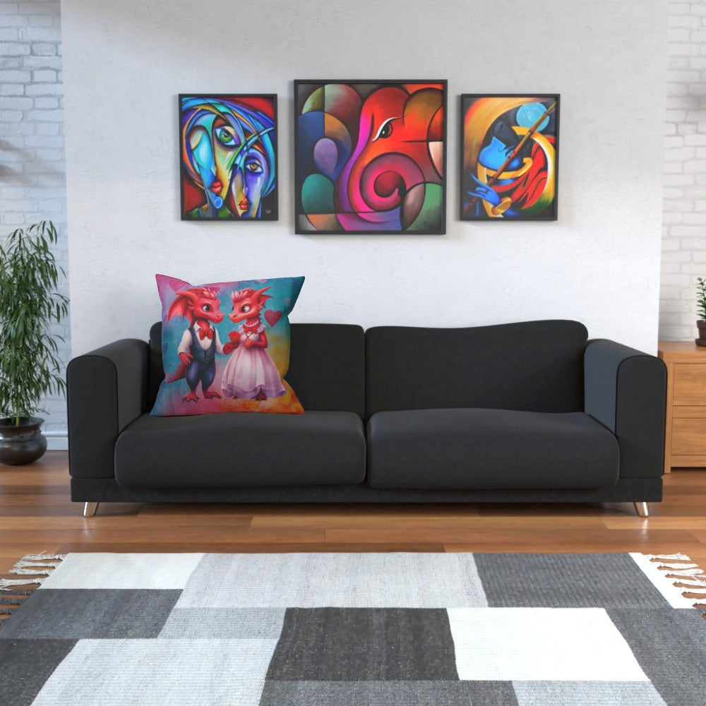 Dragons In Love VIII - Cushion, Double-Sided
