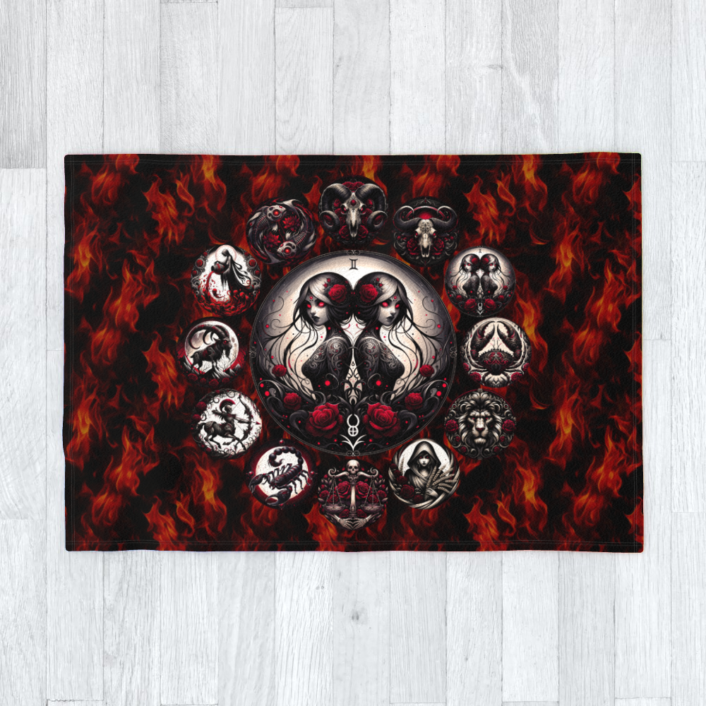 Gemini Hell's Zodiac - Polar Fleece Blanket