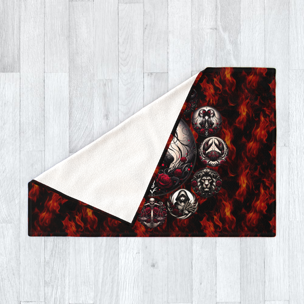 Gemini Hell's Zodiac - Polar Fleece Blanket