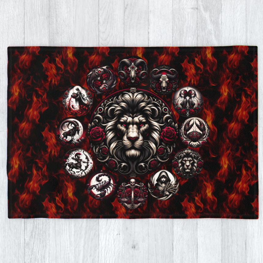 Leo Hell's Zodiac - Polar Fleece Blanket
