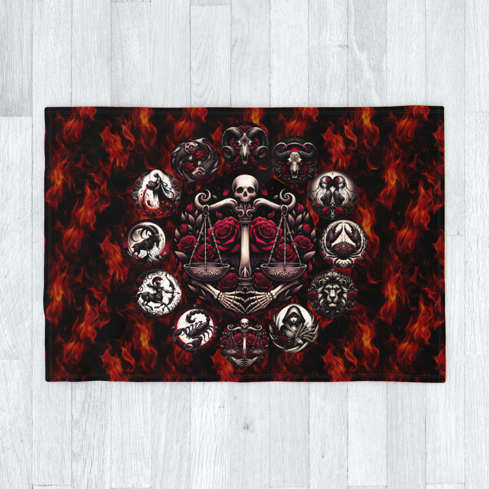 Libra Hell's Zodiac - Polar Fleece Blanket