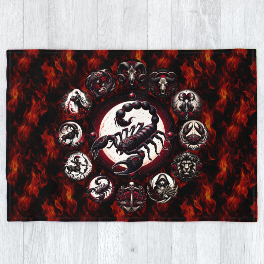 Scorpio Hell's Zodiac - Polar Fleece Blanket