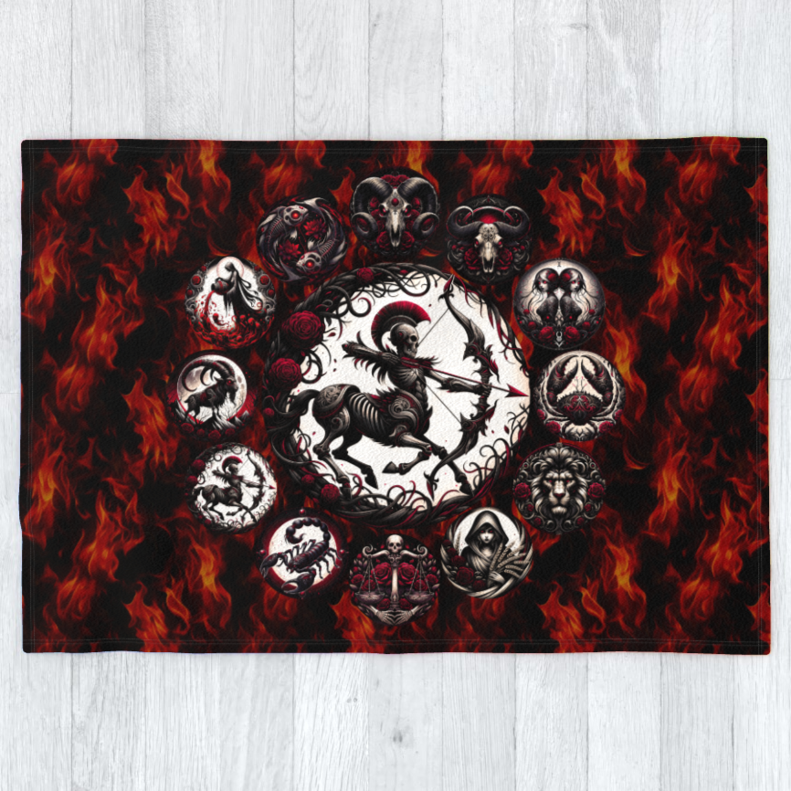Sagittarius Hell's Zodiac - Polar Fleece Blanket