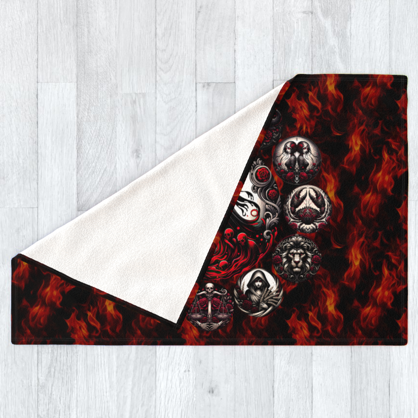 Aquarius Hell's Zodiac - Polar Fleece Blanket