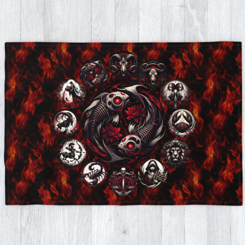 Pisces Hell's Zodiac - Polar Fleece Blanket