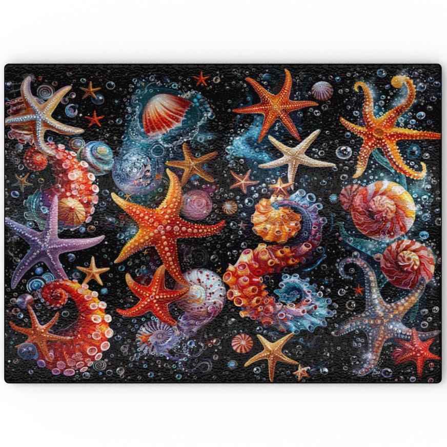 Sensational Sea Life - Glass Chopping Board