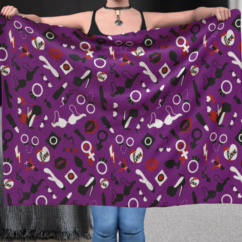 Sexy with Rude Thoughts - Polar Fleece Blanket