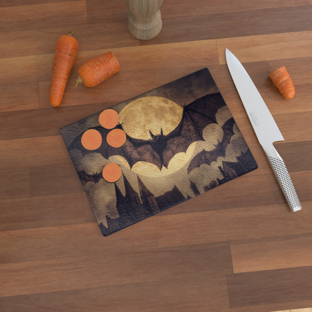 Night Flight - Glass Chopping Board