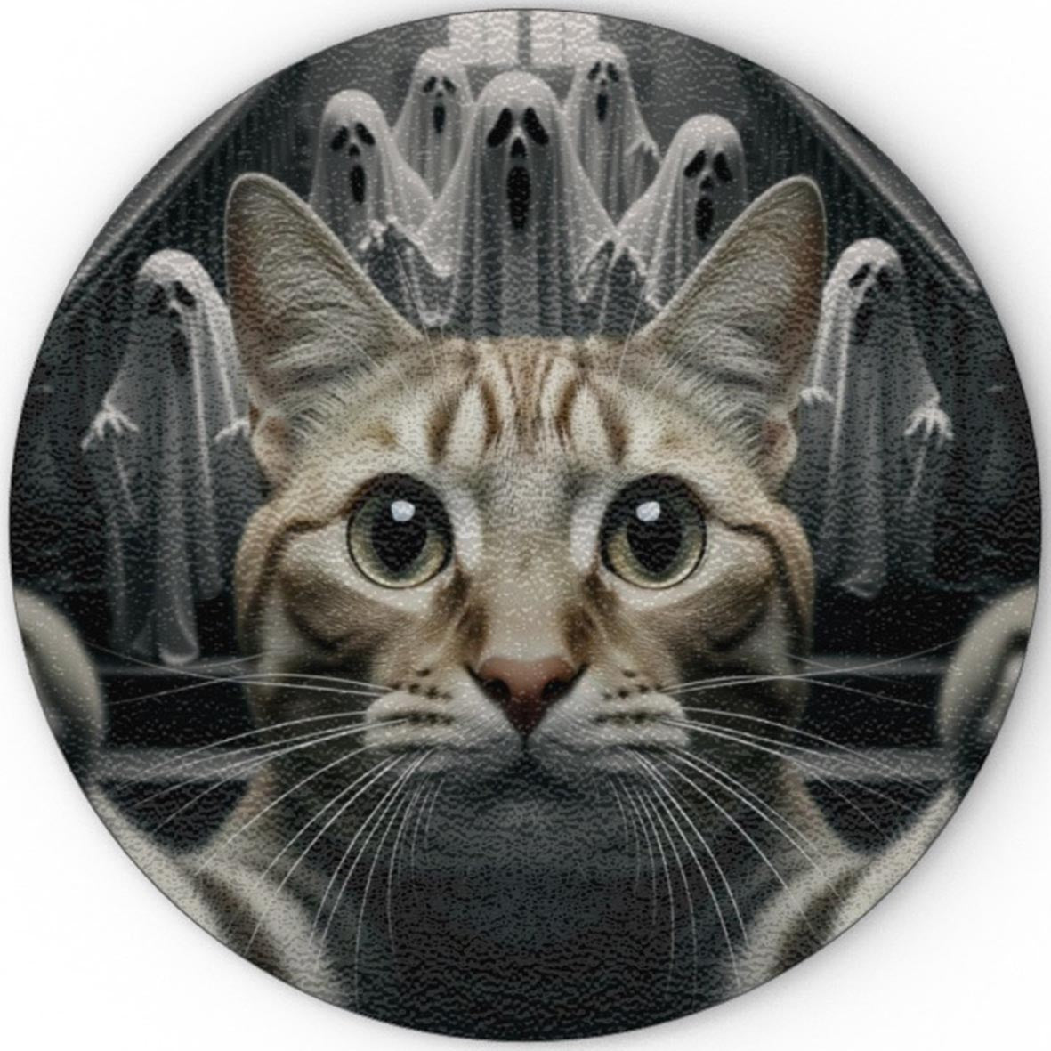 My Cat's Disturbing Selfie - Glass Chopping Board