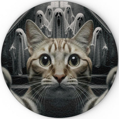 My Cat's Disturbing Selfie - Glass Chopping Board