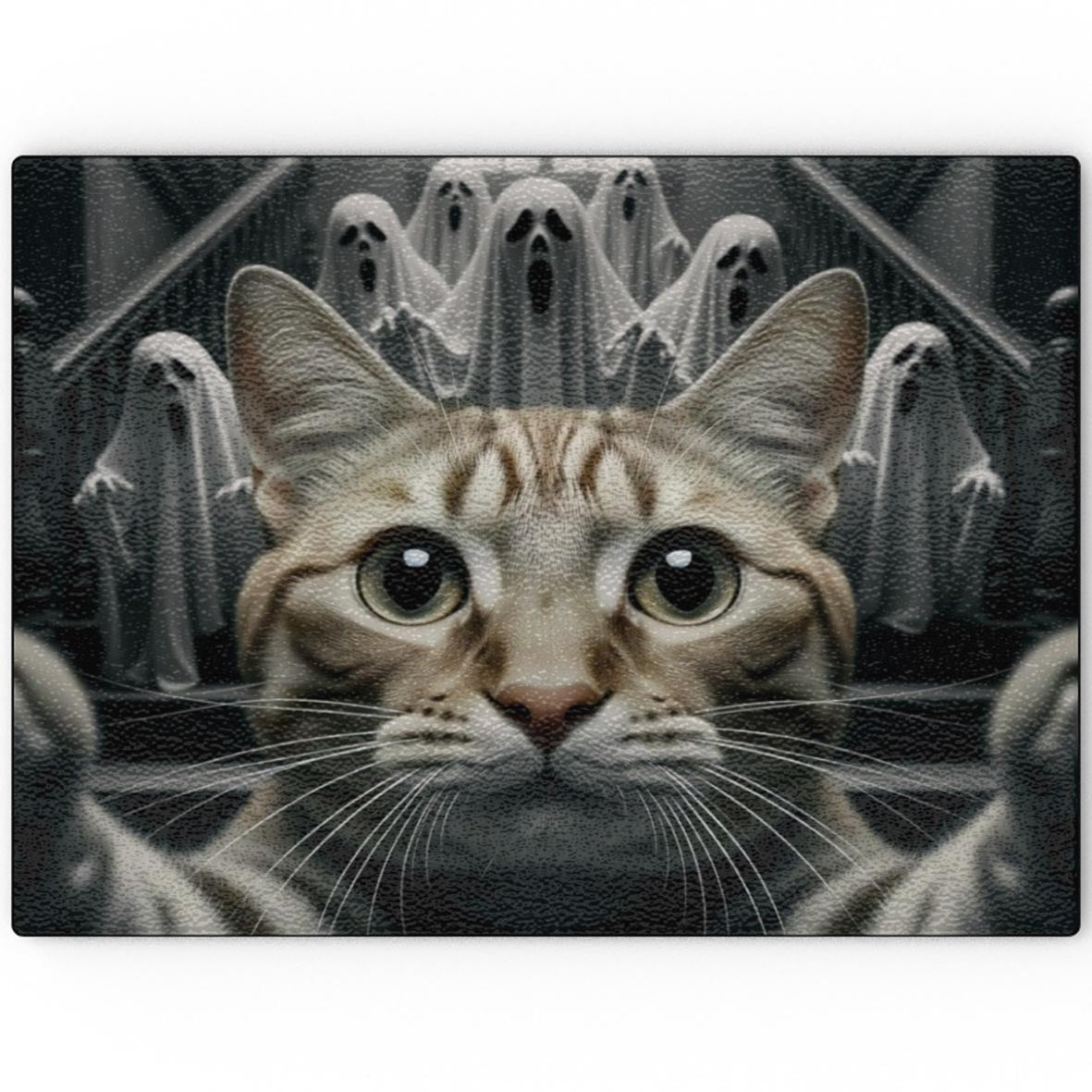 My Cat's Disturbing Selfie - Glass Chopping Board