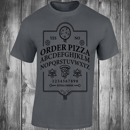 Ouija Pizza Order - Dark Grey T-shirt