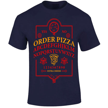 Ouija Pizza Order - Navy T-shirt