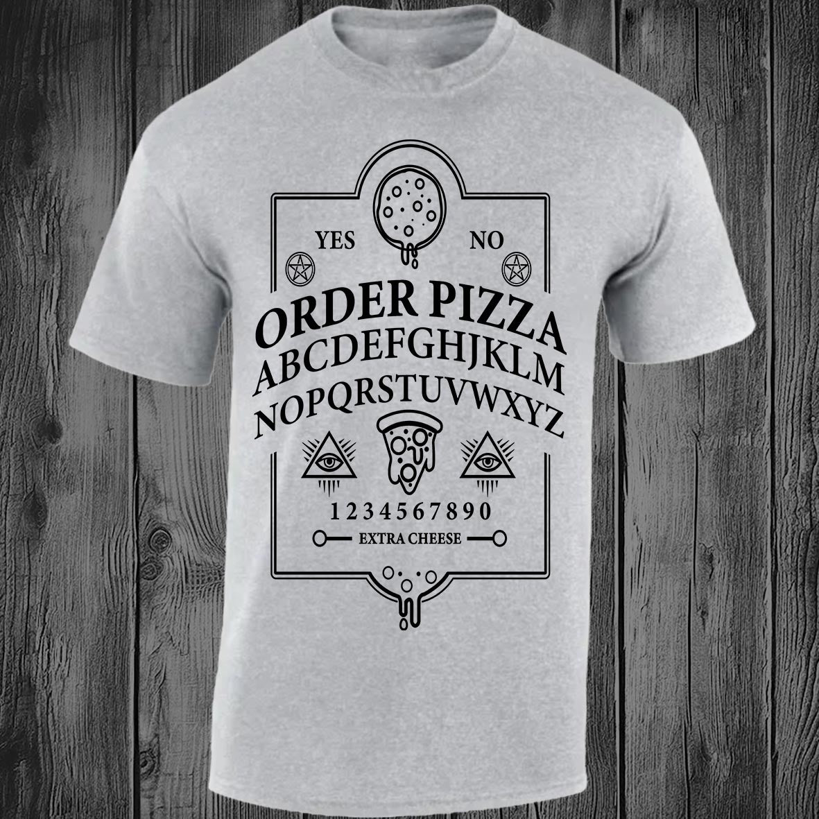 Ouija Pizza Order - Sports Grey T-shirt