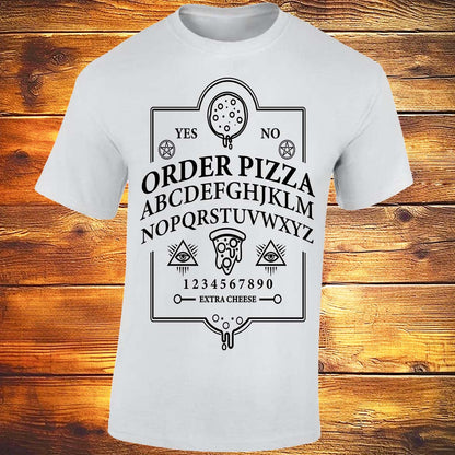 Ouija Pizza Order - White T-shirt