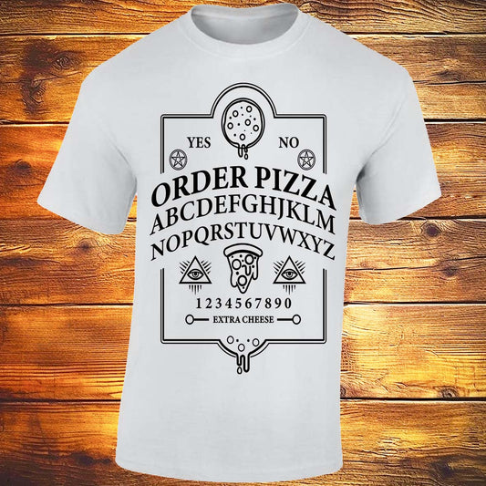 Ouija Pizza Order - White T-shirt